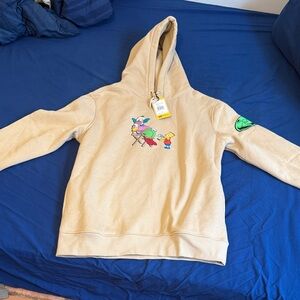 Men's Beige Graphic Crewneck Sweater